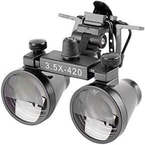 Magnifying Loupes 3.5X 420mm Binocular Optical Glasses Magnifier with Metal Clip