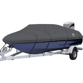 Classic Accessories StormPro Heavy-Duty V-Hull Inboard/Outboard Boat Cover, Fits boats 21 ft 6 in - 22 ft 6 in long x 96 in wide