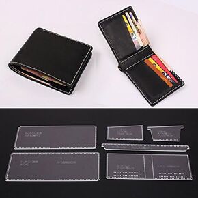 Short Wallet Acrylic Template Wallet Leather Pattern Acrylic Leather Pattern Leather Templates for Bags