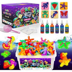 Magic Glow Water Elf Toy Kit,Magic Glow Aqua Fairy Toy Kit with 6 Glow Colors and 6 Shape Molds,Perfect for Birthday Gifts,Party Favors,Crafts & Art DIY STEM Kits for Kids