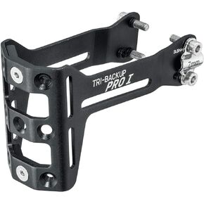 Topeak Tri-Backup Pro I, Aluminum Rear Hydration Bike Multi Mount on Saddle Parallel Rail Section for Triathlon Saddles, Black, 12.5 x 8 x 4.8 cm / 4.9" x 3.1" x 1.9"