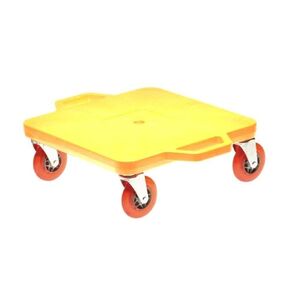 Cosom Scooter Board, 16 Inch Premium Sit & Scoot Board With 4 Inch Non-Marring Performance Wheels, Double Race Bearings, & Safety Handles, Physical Education Class Equipment, Yellow