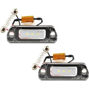 LED License Plate Light 6500K Super White with Canbus Error Free For Mercedes Benz AMG X164 W251 R-Class ML-Class GL-Class GL350/450/500/550/320 ML320/350/450/500/550/63 R350/320/500 (Pack of 2Pcs)