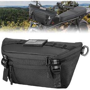 KEMIMOTO Motorcycle Handlebar Bag, Universal Motorcycle Fork Bag Waterproof Front Storage Bag for Motorcycle Motorbike Dirt Bike and Snow Bike with Front Fork