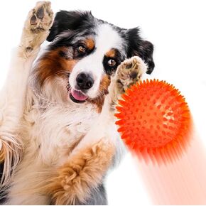 كرة كلب شائكة مقاس 3.5 سم، لعبة للحيوانات الأليفة، ألعاب تصدر صريرًا للكلاب، كرة مضغ عدوانية، أحمر in Kuwait