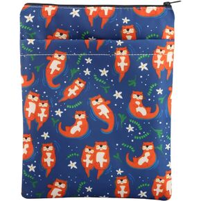 MAOFAED Otter Book Cover Cute Animal Gift Otter Lover Book Sleeve Gift for Best Friend Girlfriend (Otter BSL)