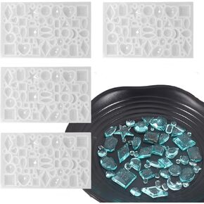 4 قطع قوالب الراتنج الأحجار الكريمة سيليكون، قوالب الراتنج المجوهرات، قوالب صب المجوهرات الراتنج لصنع الأقراط in Kuwait