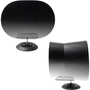 shinar Metal Desktop Speaker Stands,Table Desk Stand Compatible with Sonos Era 300 with Adjustable Swivels up to 360° / Tilts -70° / +70° Table Mount Holder Accessories for Sonos 300 (2-Pack, Black)