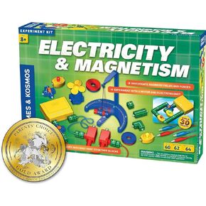 Thames & Kosmos Electricity & Magnetism Science Kit | 62 Safe Experiments Investigating Magnetic Fields & Forces for Ages 8+ | Assemble Electric Circuits with Easy Snap-Together Blocks