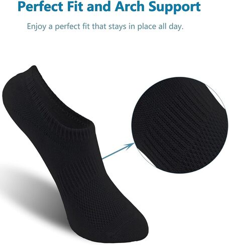 No Show Socks Womens, Thin Athletic Cotton Socks Low Cut Non Slip Ankle Socks 6 Pairs in Saudi Arabia