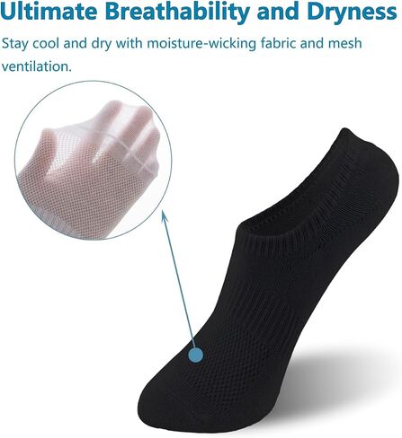 No Show Socks Womens, Thin Athletic Cotton Socks Low Cut Non Slip Ankle Socks 6 Pairs in Saudi Arabia