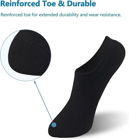 No Show Socks Womens, Thin Athletic Cotton Socks Low Cut Non Slip Ankle Socks 6 Pairs in Saudi Arabia