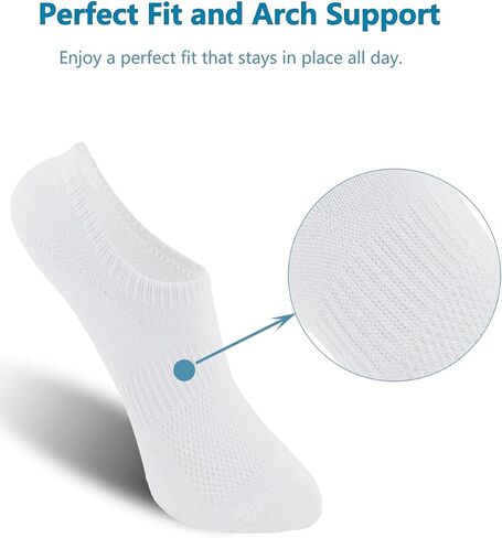 No Show Socks Womens, Thin Athletic Cotton Socks Low Cut Non Slip Ankle Socks 6 Pairs in Saudi Arabia