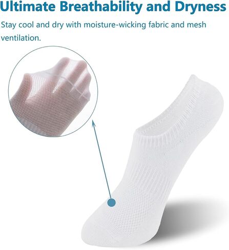 No Show Socks Womens, Thin Athletic Cotton Socks Low Cut Non Slip Ankle Socks 6 Pairs in Saudi Arabia