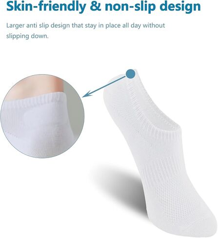 No Show Socks Womens, Thin Athletic Cotton Socks Low Cut Non Slip Ankle Socks 6 Pairs in Saudi Arabia
