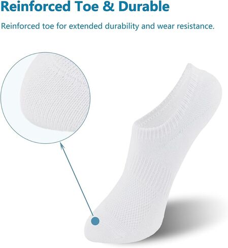 No Show Socks Womens, Thin Athletic Cotton Socks Low Cut Non Slip Ankle Socks 6 Pairs in Saudi Arabia