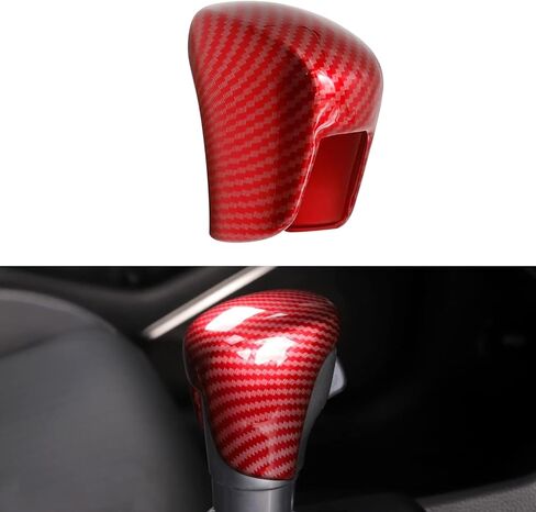 ABS Automobile Shift Knob Cover Carbon Fiber Decorative Cover Fit for Honda Civic 2022 2023, Honda CRV HRV 2023, Honda Accord 2018-2023 All-Inclusive Shift Head (Black) in Saudi Arabia