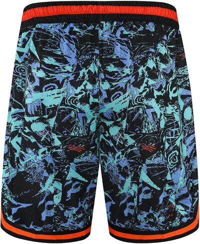 Mens Basketball Athletic Shorts with Zip Pockets Mesh Workout Active Performance Gym Shorts in Kuwait