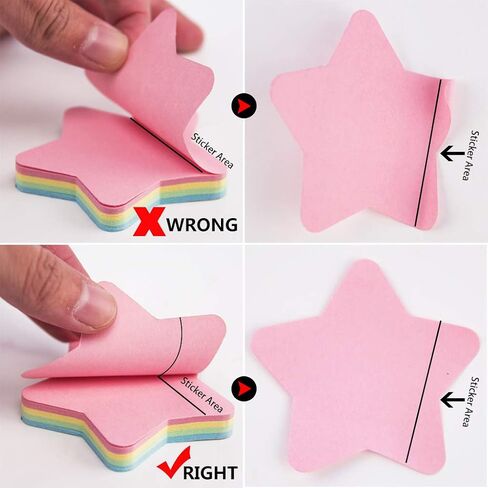 Sticky Notes - 1000 Sheets Heart Mixed 4 Color Bulk Sale Sticky Memo Post Memo Note Tape Self Stick Notes for Office/School/Home in Saudi Arabia