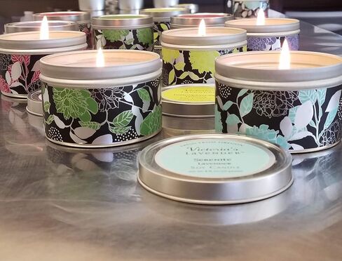 Lemongrass Lavender Luxury Scented Candles - Scented Candles for Home, Relaxing Candles with Essential Oil, Soy Wax Aromatherapy Candle, Aesthetic & Romantic Candles by Victoria's Lavender in Saudi Arabia