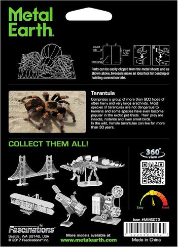 مجموعة نماذج معدنية ثلاثية الأبعاد من Metal Earth Tarantula مع ملاقط ساحرة in Saudi Arabia