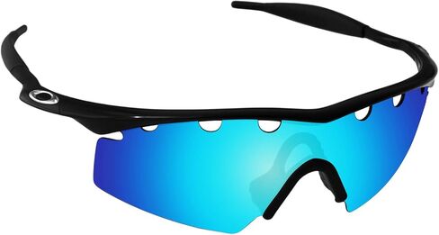 عدسات بديلة منقوشة مستقطبة باللون الأزرق الجليدي وأطقم مطاطية لإطار Oakley M بفتحات تهوية in Kuwait