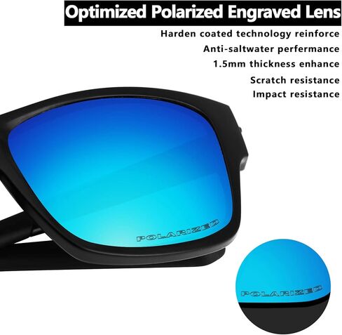 عدسات بديلة منقوشة مستقطبة باللون الأزرق الجليدي وأطقم مطاطية لإطار Oakley M بفتحات تهوية in Kuwait