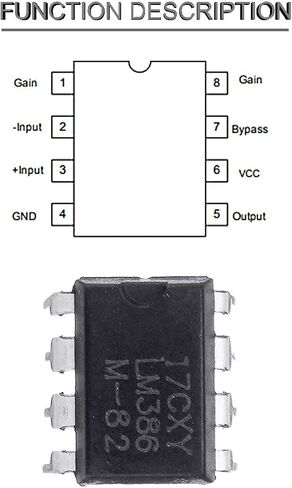 20 pcs LM386 LM386N Audio Amplifier DIP-8 IC Low Voltage Audio Power Amplifier 300kHz Low Input Voltage Regulator Mono Large chip + 20 pcs DIP-8 IC Socket in Saudi Arabia