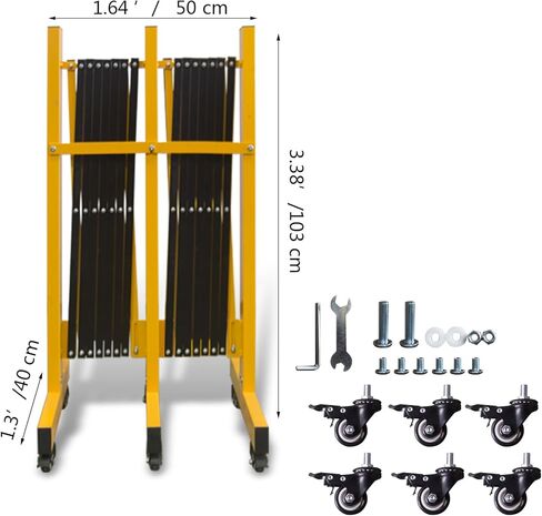 حاجز أمان قابل للتوسيع، حاجز أمان قابل للطي بطول 16 قدمًا، بوابة ممر قابلة للسحب مع 6 عجلات، سياج مرن، حاجز أمان متنقل، حاجز أمان Q235، حاجز معدني صناعي قابل للتوسيع in Kuwait