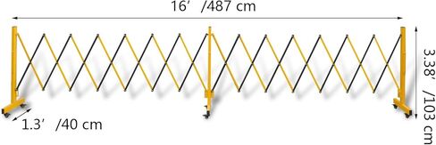حاجز أمان قابل للتوسيع، حاجز أمان قابل للطي بطول 16 قدمًا، بوابة ممر قابلة للسحب مع 6 عجلات، سياج مرن، حاجز أمان متنقل، حاجز أمان Q235، حاجز معدني صناعي قابل للتوسيع in Kuwait