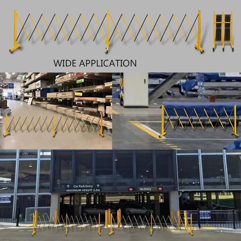 حاجز أمان قابل للتوسيع، حاجز أمان قابل للطي بطول 16 قدمًا، بوابة ممر قابلة للسحب مع 6 عجلات، سياج مرن، حاجز أمان متنقل، حاجز أمان Q235، حاجز معدني صناعي قابل للتوسيع in Kuwait