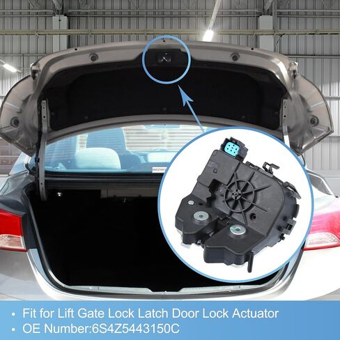 uxcell Rear Door Tailgate Lock Actuator Motor Trunk Latch for Ford Focus 2000-2007 Black in Saudi Arabia