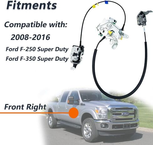 مجموعة قفل مزلاج باب الركاب الخلفي الأيمن متوافقة مع 2008-2016 F250 F350 Super Duty Extended Cab استبدال # AC3Z28264A00B in Saudi Arabia