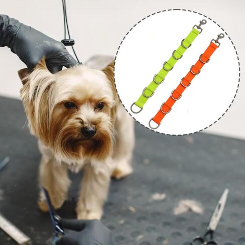 قطعتان من وصلات تهذيب الكلاب، حلقات تمديد تهذيب الكلاب، أشرطة تمديد قابلة للتعديل من النايلون للحيوانات الأليفة مع حلقات 6D، مشبك مقود للطاولة، إطلاق سريع لغسيل قص شعر الكلاب والقطط in Kuwait