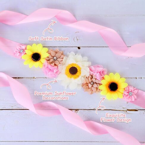 JOYMEMO Pink BBQ Theme Baby Shower Maternity Sash Kit - Baby-Q Baby Shower Belly Belt and Mom to Be & Dad to Be Corsage Pins, New Parents Pregnancy Photo Props Barbecue Picnic Party Supplies in Saudi Arabia