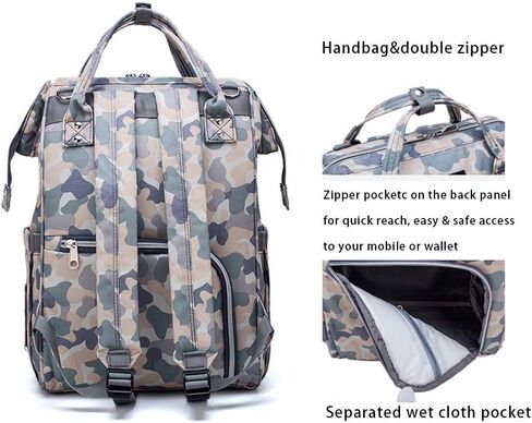 Cow Print Baby Diaper Bag Backpack for Mom Dad with Stroller Straps Large Capacity Multi-Function Nappy Bags Organizer (Cow) in Kuwait