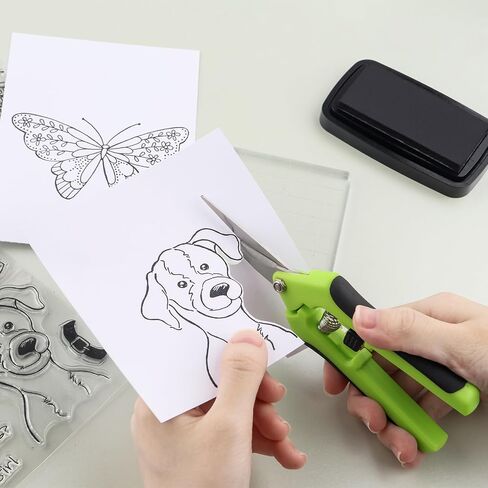Briartw Ergonomic Spring-Action Scissors,Spring-Loaded Craft Shears with Stainless Steel Blades,for Cutting Intricate Details and Tight Patterns for People with Arthritis or Limited Hand Strength in Kuwait