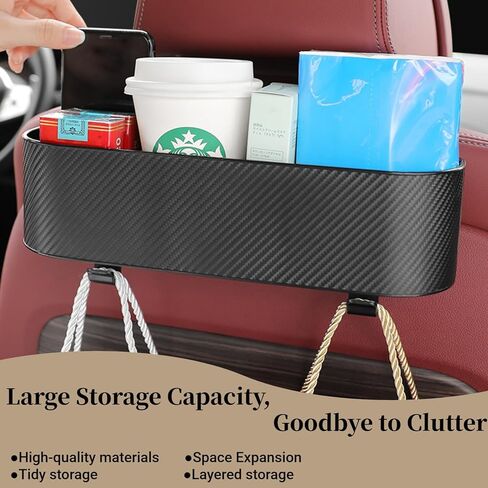 منظم المقعد الخلفي لمسند رأس السيارة، عبوتان من منظمات المقعد الخلفي للسيارة 3 في 1 منظم المقعد الخلفي للسيارة مع حاملات أكواب، صندوق مناديل، خطاف مسند للرأس، تخزين متعدد الوظائف للسيارة in Kuwait