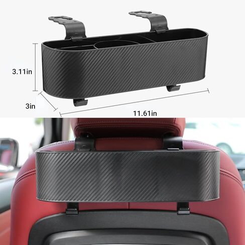 منظم المقعد الخلفي لمسند رأس السيارة، عبوتان من منظمات المقعد الخلفي للسيارة 3 في 1 منظم المقعد الخلفي للسيارة مع حاملات أكواب، صندوق مناديل، خطاف مسند للرأس، تخزين متعدد الوظائف للسيارة in Kuwait