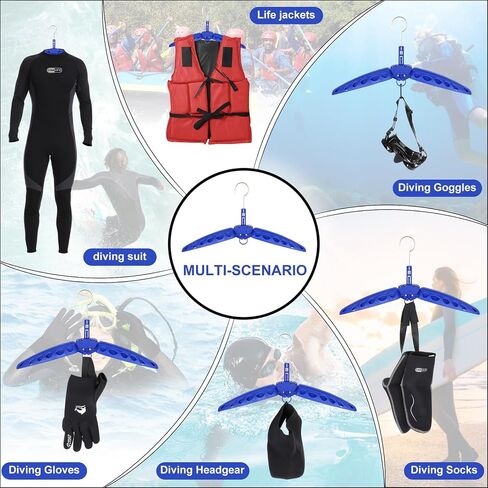 Wetsuit Hanger, Gimilife Surfing & Scuba Diving Accessory, Perfect to Dry Wetsuit Drysuit Life Jacket or BCD, Quick Dry Foldable & Vented Dryer for Wetsuite Dry Suit（1 PCS ） in Saudi Arabia