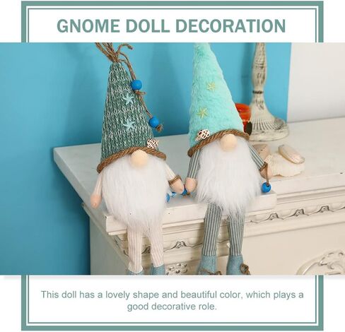 Kichvoe Plush Summer Gnome Ornament Long Leg Nautical Beach Hanging Gnomes Shelf Sitters Gnomes Decorations Farmhouse Nisse Gnomes Summer Gnomes -Blue in Saudi Arabia