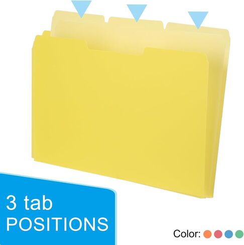 PATIKIL 10pcs Manilla Folders 8.5 x 11, Colored File Folders Letter Size Manila Colored Folders 1/3 Cut Paper Organizer Bulk for Classroom Home Office Paperwork, Tab in Left,Middle,Right in Saudi Arabia