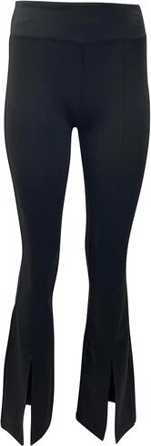 Therapy High Waist Flare Leg Yoga Pants with Front Slit Yoga Leggings for Women in Saudi Arabia