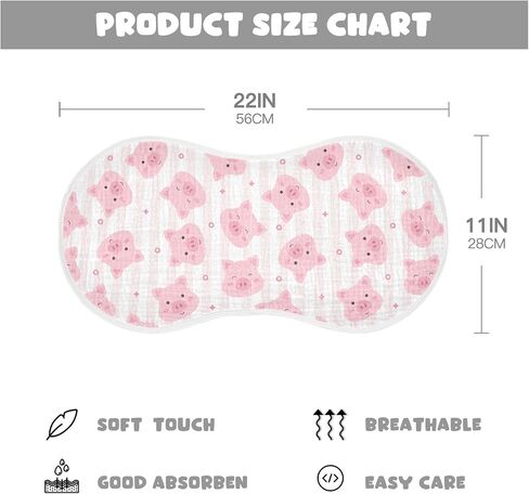 Muslin Baby Burp Cloths, Cute Dogs Siberian Husky Baby Rags Comfy Soft Absorbent in for Newborn Boys and Girls 2 Piece 22 x 11 Inch in Saudi Arabia