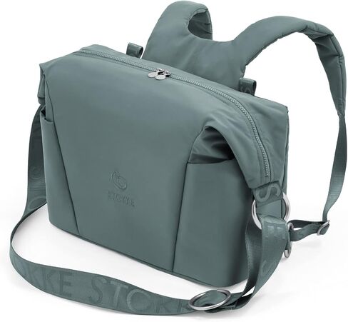 Stokke Xplory X Changing Bag, Cool Teal - Doubles As Shoulder Bag or Backpack - Includes Foldable Changing Mat & Pouch Bag - UPF 50+, Water Repellent, Easy to Clean in Saudi Arabia