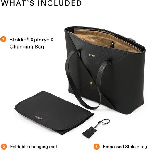 Stokke Xplory X Changing Bag, Cool Teal - Doubles As Shoulder Bag or Backpack - Includes Foldable Changing Mat & Pouch Bag - UPF 50+, Water Repellent, Easy to Clean in Kuwait