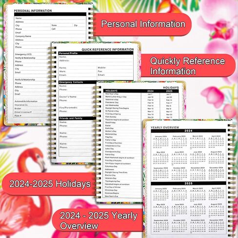 Monthly Planner 2025 from Jan. 2025 - Dec. 2025, 6.3" X 8.5" Weekly Planner Spiral Bound with Bookmark, 12 Months Planner for Home/School/Office, Monthly Weekly Daily Planner for Scheduling Your Life in Saudi Arabia