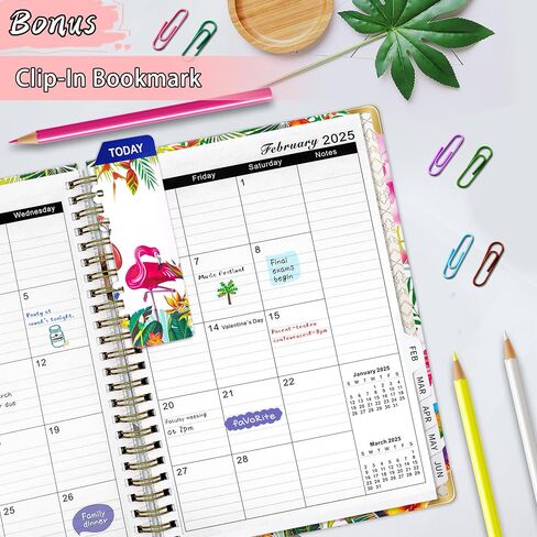 Monthly Planner 2025 from Jan. 2025 - Dec. 2025, 6.3" X 8.5" Weekly Planner Spiral Bound with Bookmark, 12 Months Planner for Home/School/Office, Monthly Weekly Daily Planner for Scheduling Your Life in Saudi Arabia
