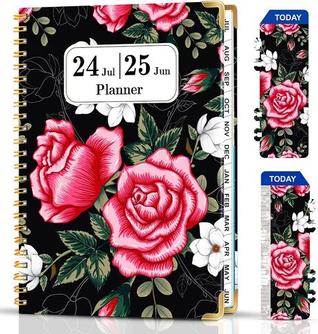 Monthly Planner 2025 from Jan. 2025 - Dec. 2025, 6.3" X 8.5" Weekly Planner Spiral Bound with Bookmark, 12 Months Planner for Home/School/Office, Monthly Weekly Daily Planner for Scheduling Your Life in Saudi Arabia