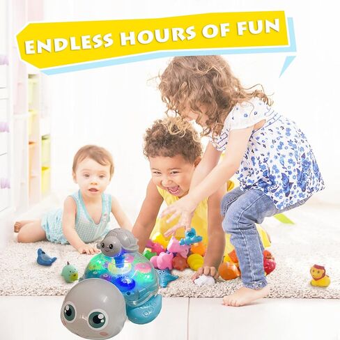 لعبة السلحفاة الموسيقية المضيئة التي تعمل باللمس والذهاب، تروس متحركة ملونة، لعبة تعليمية بإضاءة LED للموسيقى، ألعاب تفاعلية للأطفال الصغار هدية للفتاة الصبية in Kuwait